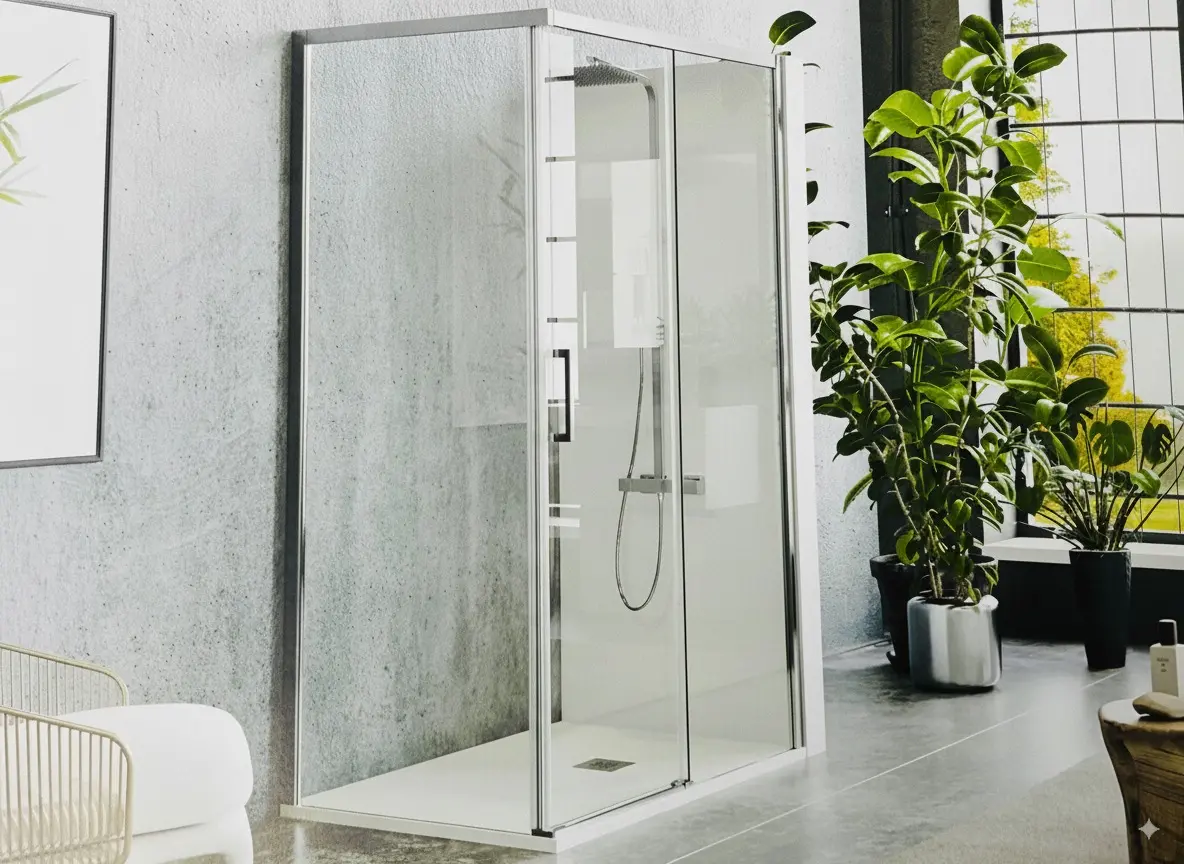 Mampara de ducha con diseño minimalista