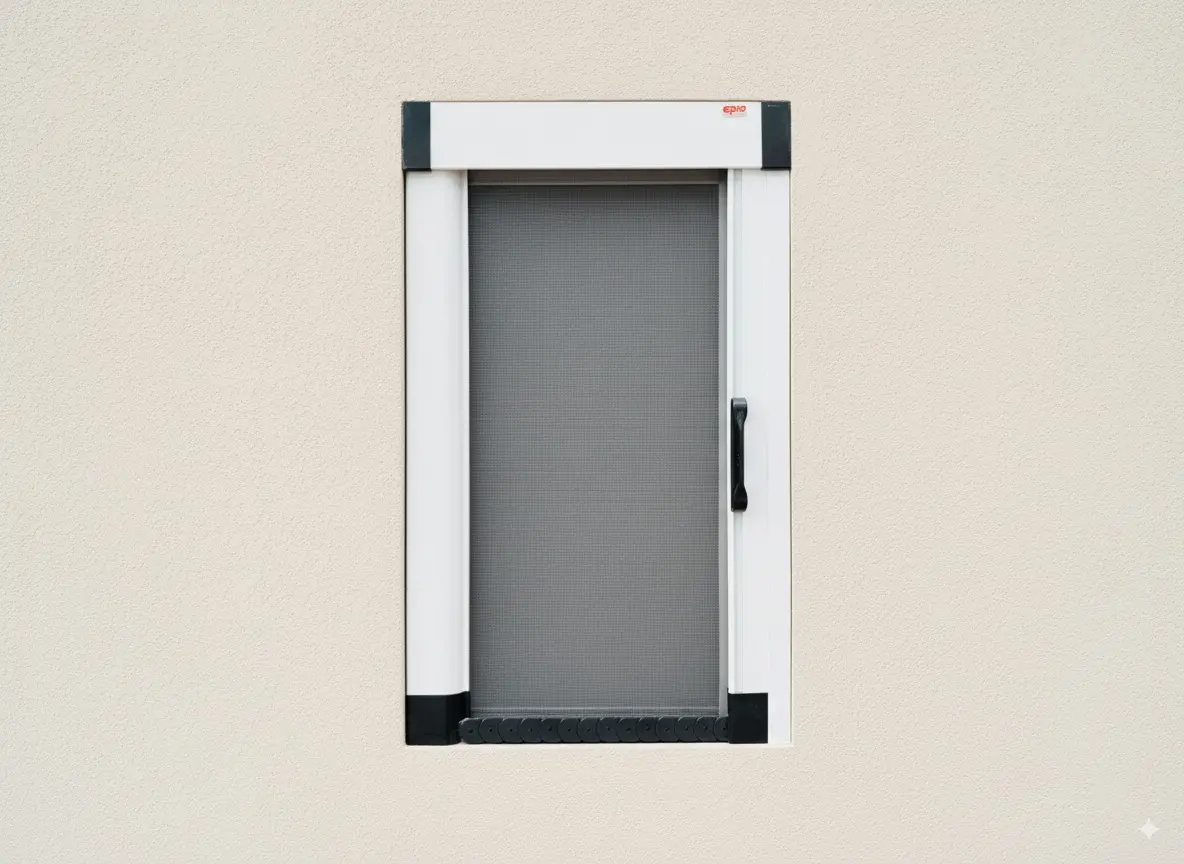 Mosquitera enrollable instalada en ventana