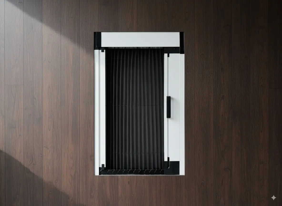 Detalle de instalación de mosquitera corredera