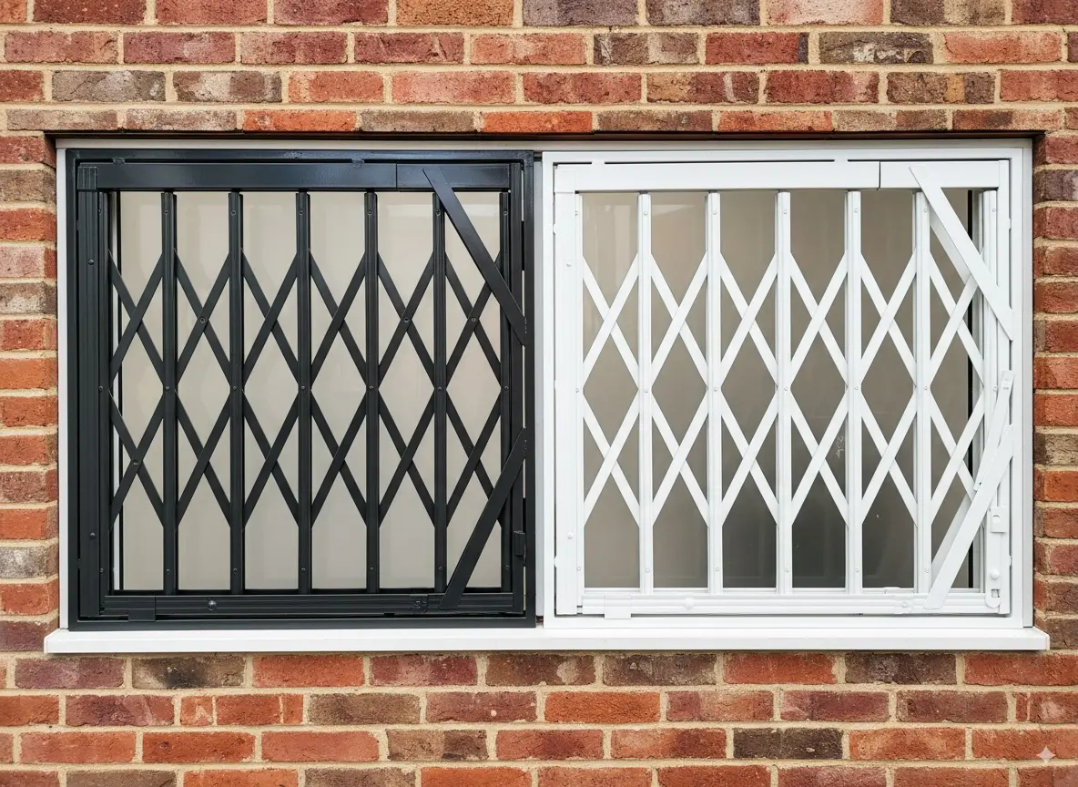 Reja de seguridad en ventana con diseño clásico