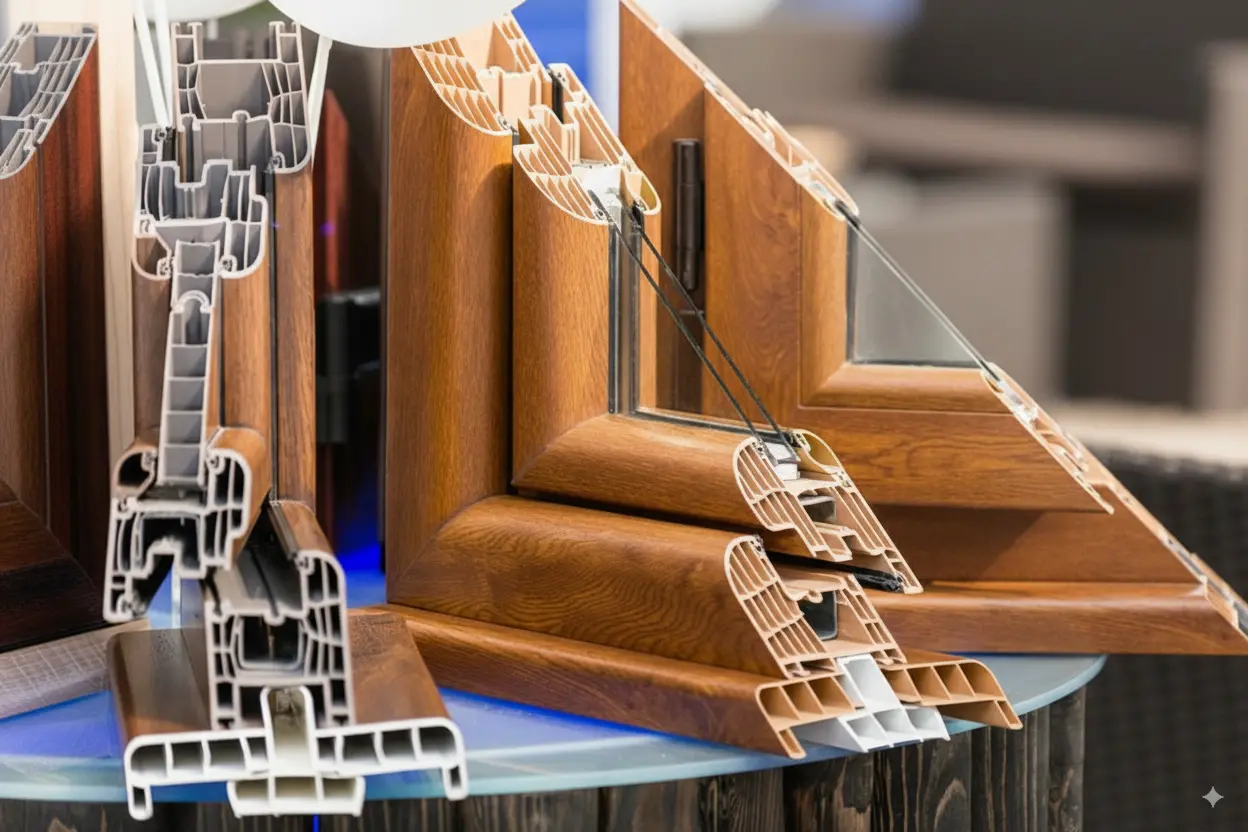 Estructura interior de ventana de PVC